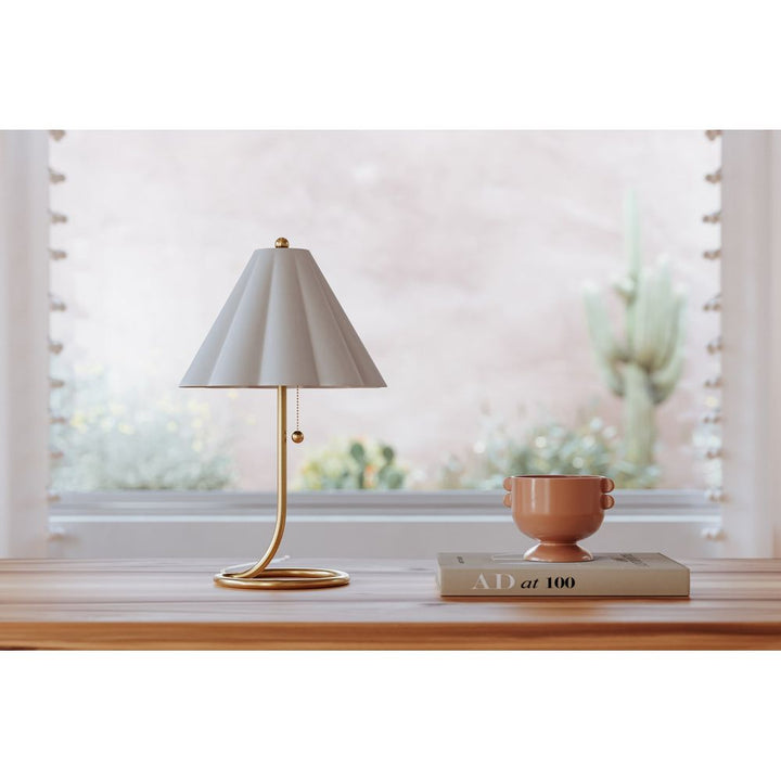 Martha 1 Light Table Lamp Aged Brass