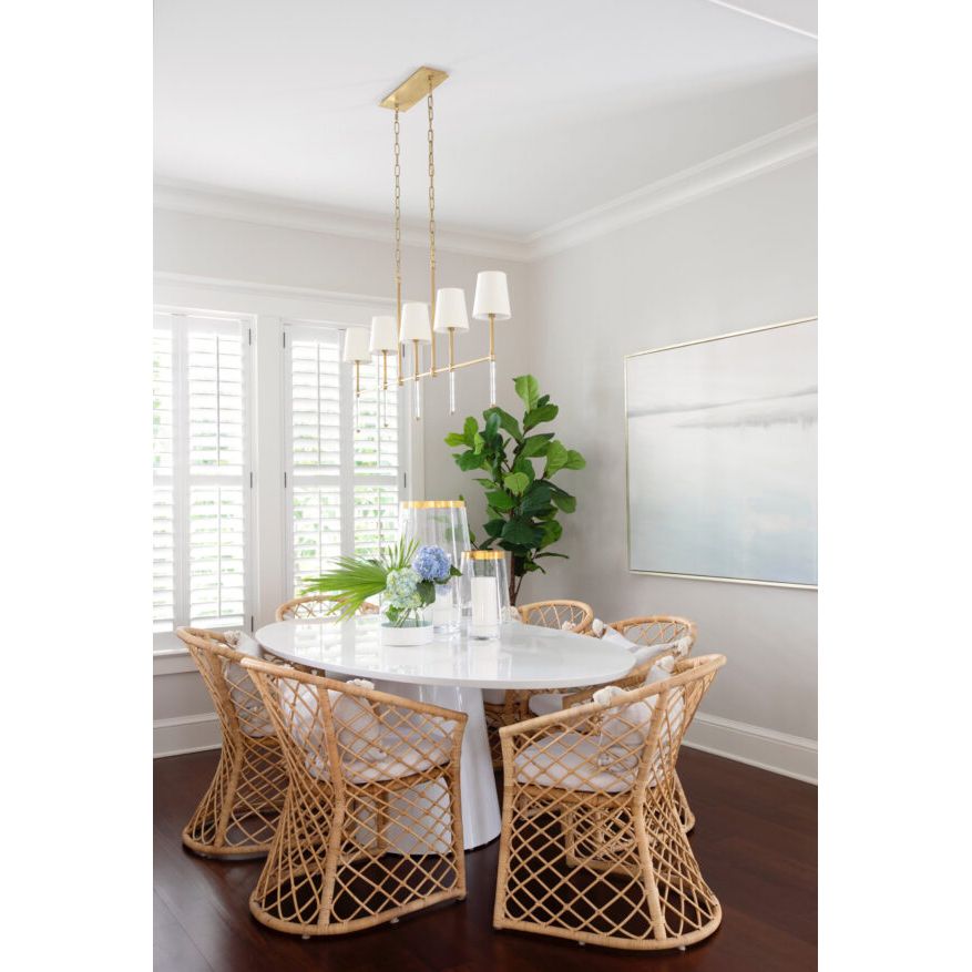 Jefferson Oval White Lacquer Dining Table