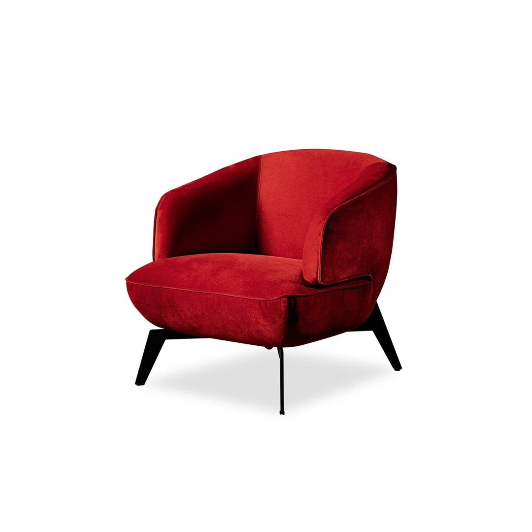 Mersin Accent Chair-Whiteline Modern Living-WHITELINE-CH1756F-RED-Lounge ChairsRed Fabric-4-France and Son
