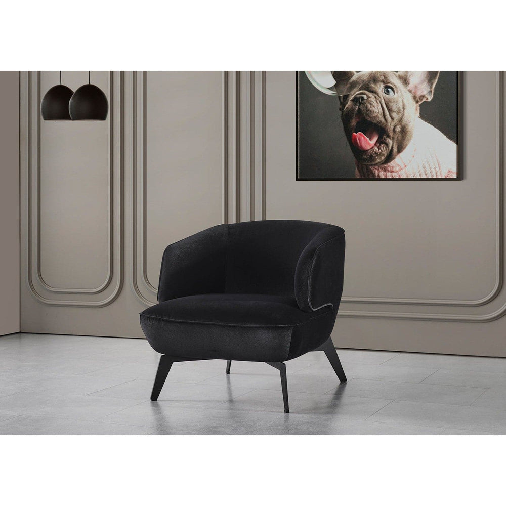 Mersin Accent Chair-Whiteline Modern Living-WHITELINE-CH1756F-BLK-Lounge ChairsBlack-2-France and Son