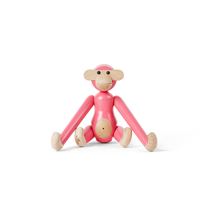 Kay Bojesen Monkey, Mini, Pink, H: 3.7"