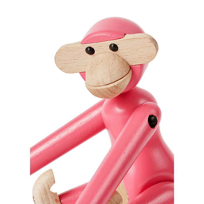 Kay Bojesen Monkey, Mini, Pink, H: 3.7"