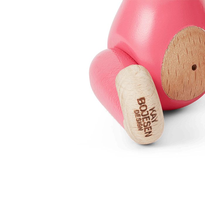 Kay Bojesen Monkey, Mini, Pink, H: 3.7"