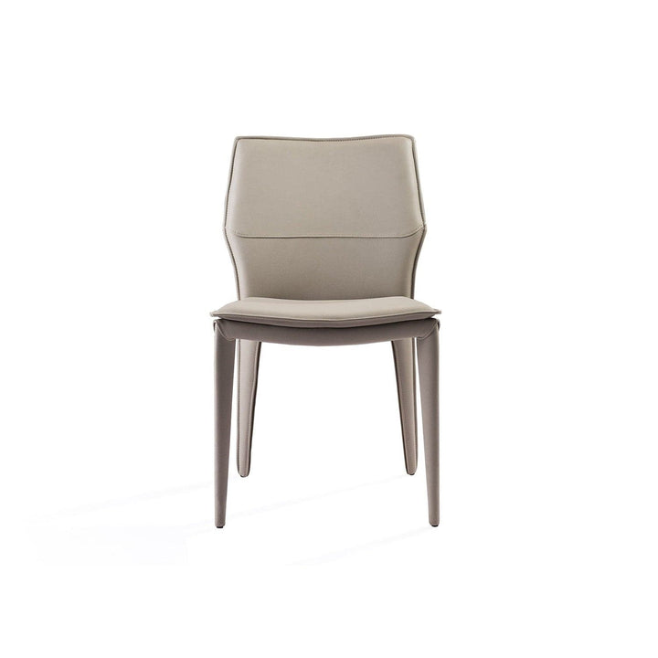 Miranda Dining Chair-Whiteline Modern Living-WHITELINE-DC1475-LGRY-Dining ChairsLight Grey Faux Leather-4-France and Son