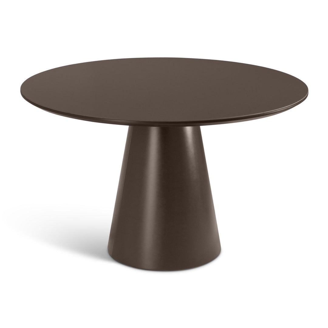 Mona Lacquered Glass Round Dining Table