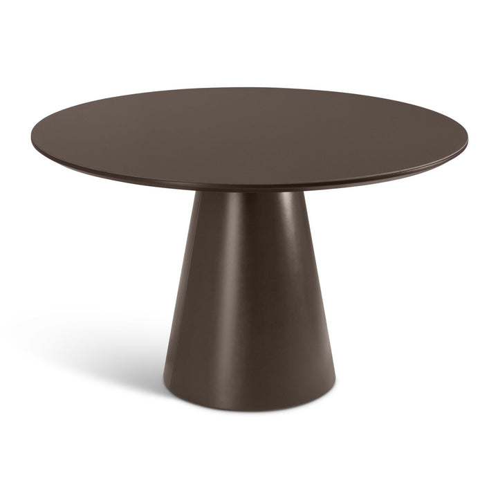 Mona Lacquered Glass Round Dining Table