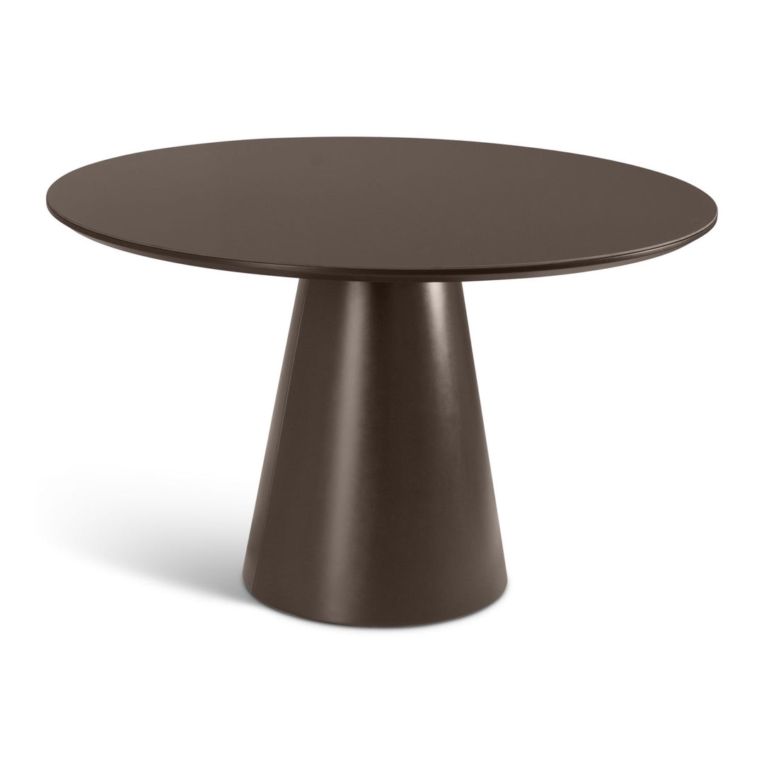 Mona Lacquered Glass Round Dining Table