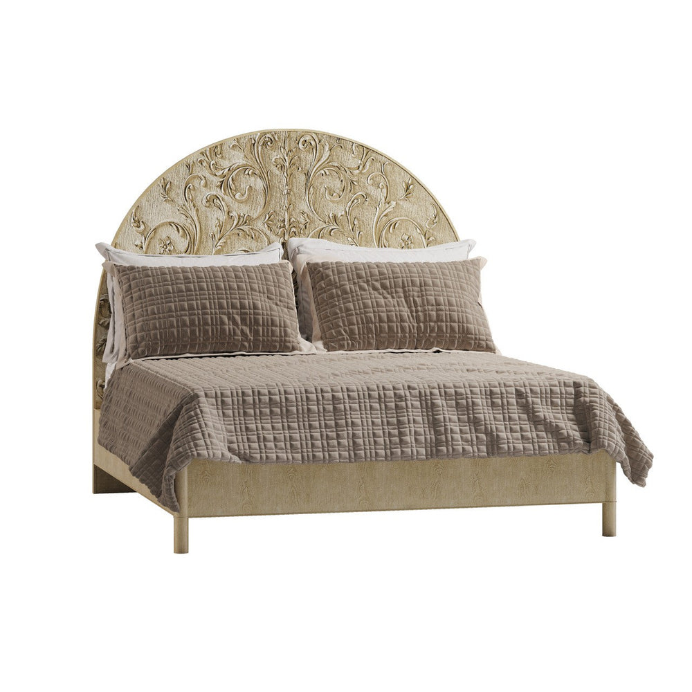 Moon Flower Carved Headboard-Jonathan Charles-JCHARLES-004-1-116-STO-HBO-Beds-2-France and Son