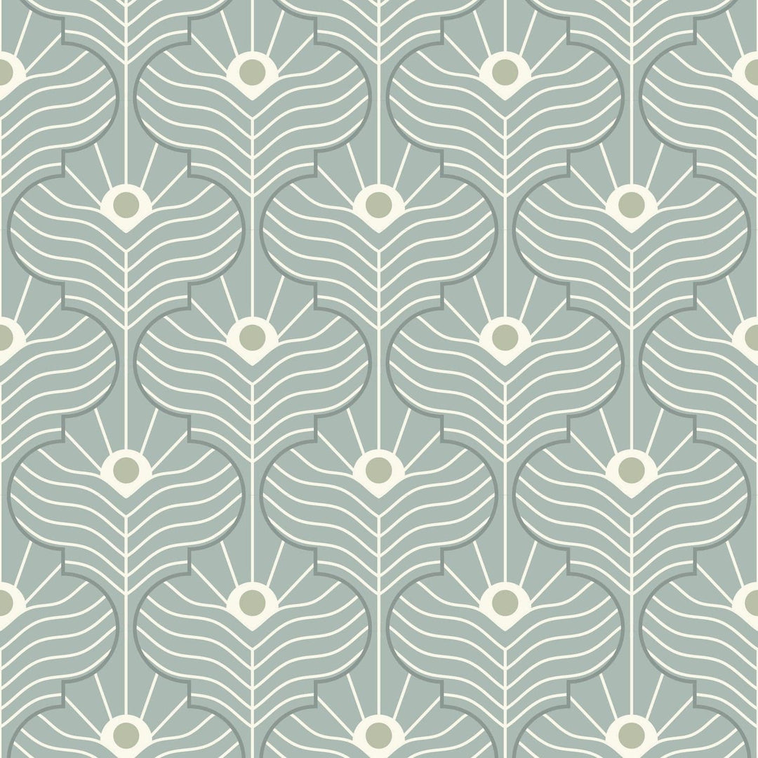 Moroccan Peacock Wallpaper-Mitchell Black-MITCHB-WC408-PA-PM-10-Wall DecorPatterns Powder Ash-Premium Matte Paper-8-France and Son