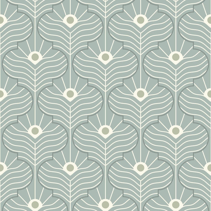 Moroccan Peacock Wallpaper-Mitchell Black-MITCHB-WC408-PA-PM-10-Wall DecorPatterns Powder Ash-Premium Matte Paper-8-France and Son