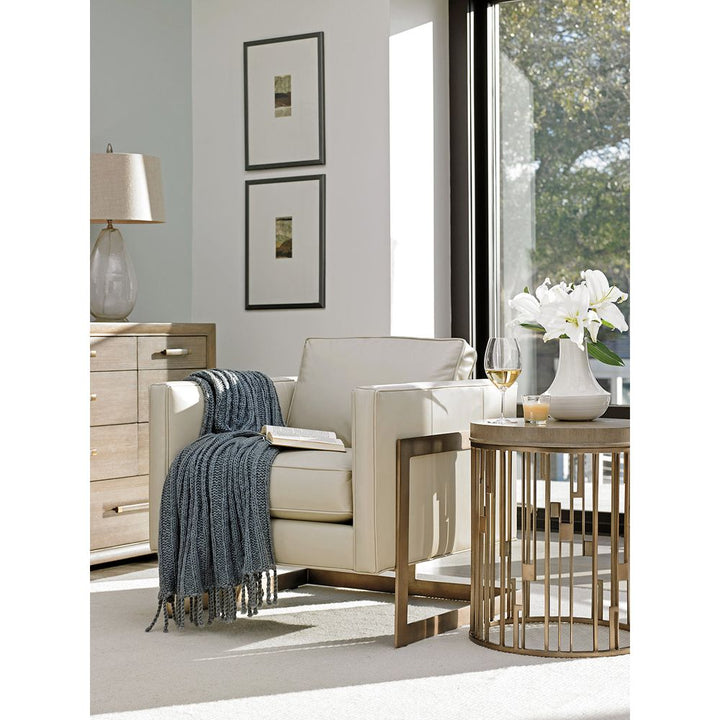 Side Tables Studio Round Accent Table - Shadow Mist