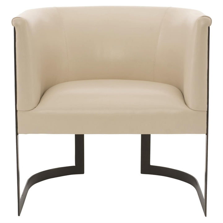 Zola Leather Chair-Bernhardt-BHDT-N8103L-Lounge ChairsLeather/ Cream-6-France and Son
