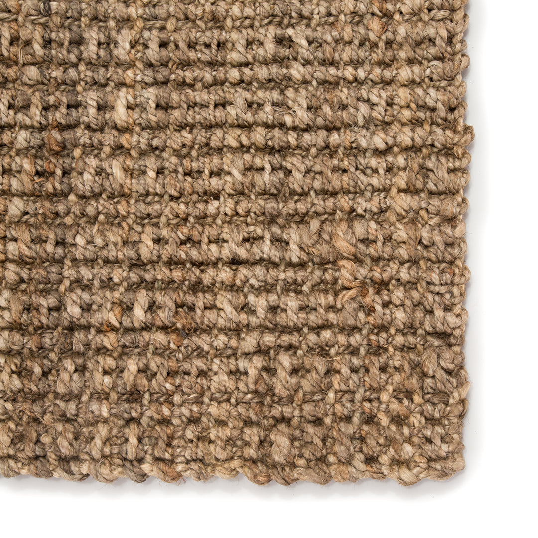 Jaipur Living Achelle Natural Solid Taupe Runner Rug (2'6"X12')