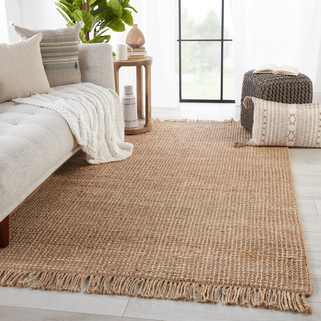 Jaipur Living Sauza Natural Solid Beige/ Ivory Area Rug (9'X12')