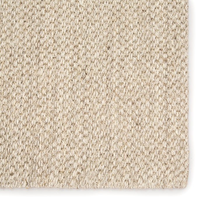 Jaipur Living Naples Natural Solid White/ Taupe Area Rug (5'X8')