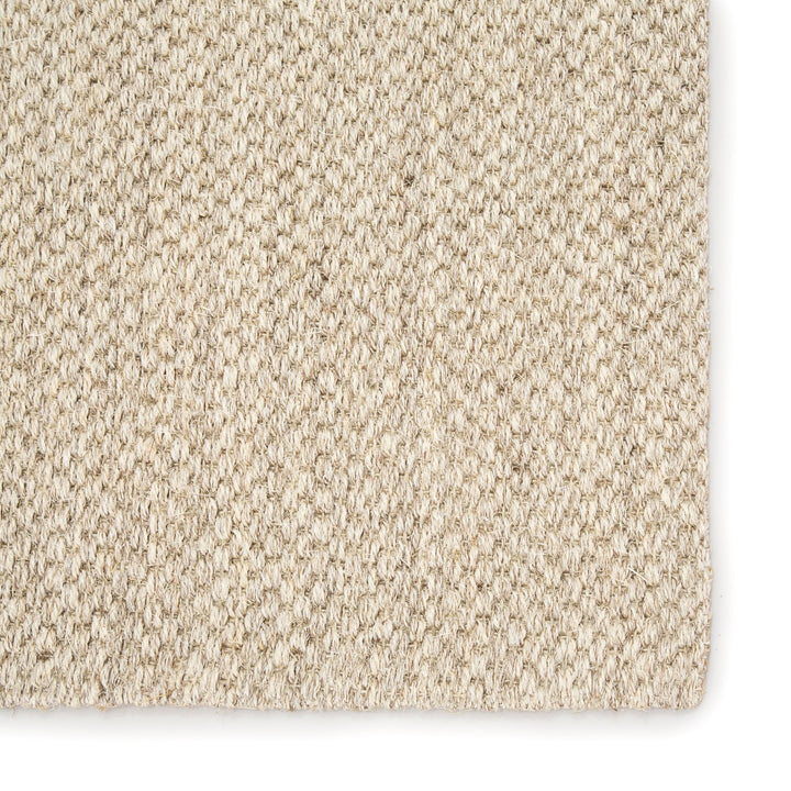 Jaipur Living Naples Natural Solid White/ Taupe Area Rug (12'X18')