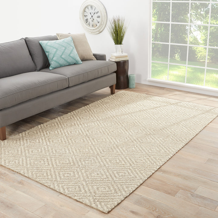 Jaipur Living Tampa Natural Geometric Gray Runner Rug (3'X10')