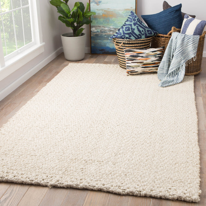 Jaipur Living Tracie Natural Solid White Runner Rug (3'X10')