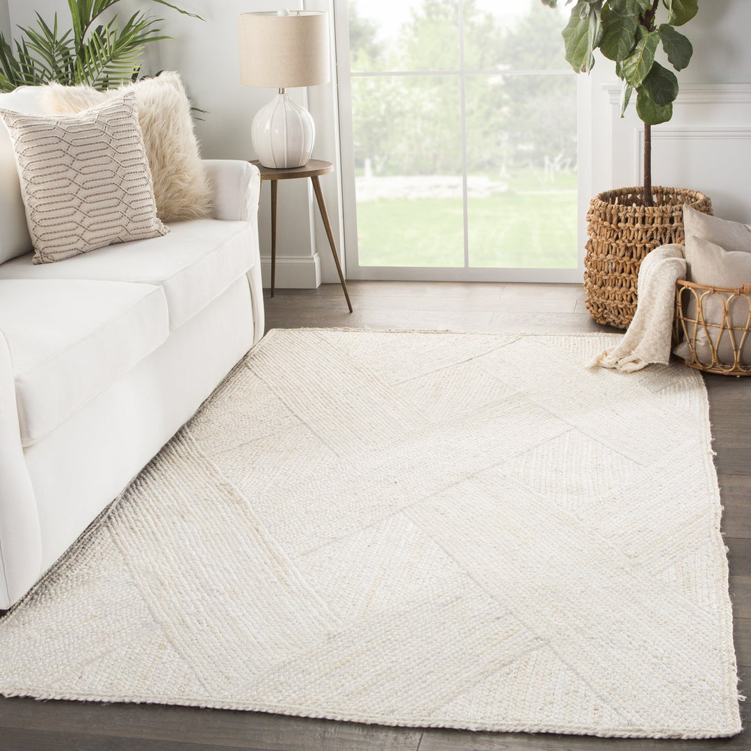 Jaipur Living Vero Natural Trellis Ivory Runner Rug (4'X12')