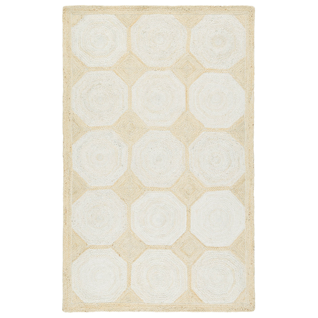 Jaipur Living Fiorita Natural Geometric Light Beige/ White Area Rug (5'X8')