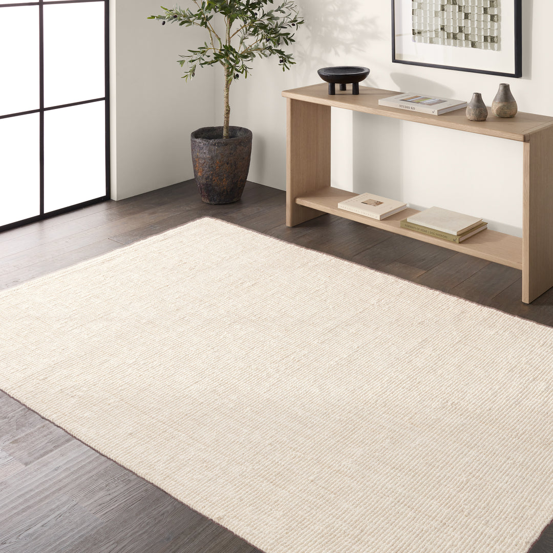 Jaipur Living Calm Handmade Solid Ivory Area Rug (5'X8')