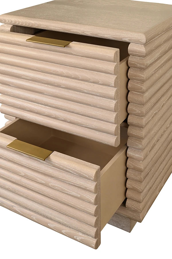 Nayla Two Drawer Side Table