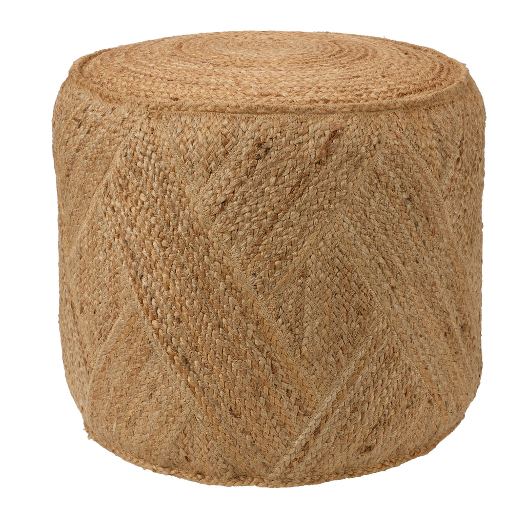 Vibe by Jaipur Living Lenore Handmade Solid Tan Cube Pouf