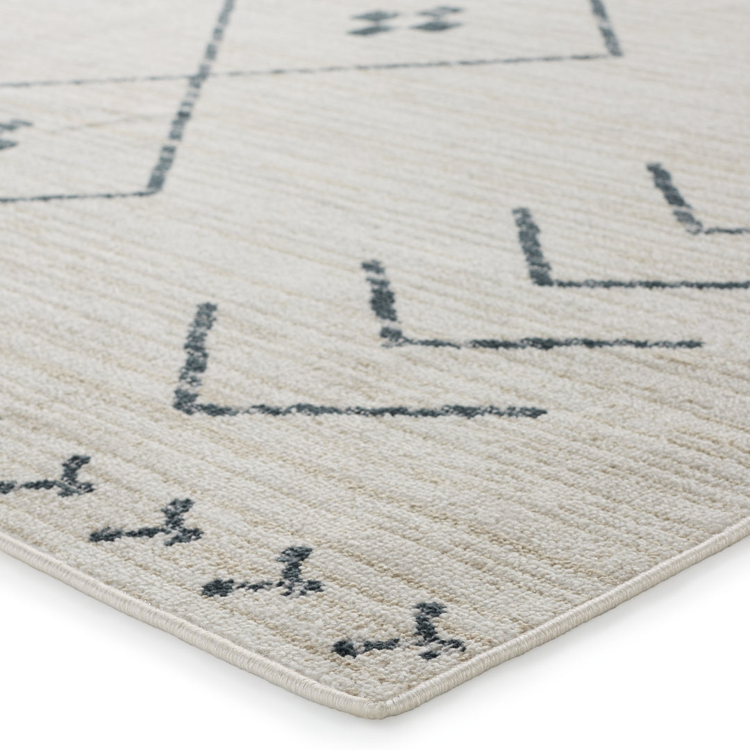 Vibe by Jaipur Living Taos Tribal Cream/ Dark Slate Runner Rug (2'8"X10')