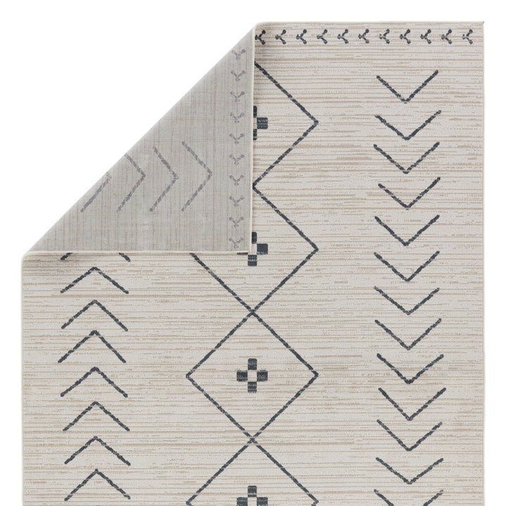 Vibe by Jaipur Living Taos Tribal Cream/ Dark Slate Area Rug (2'X3')