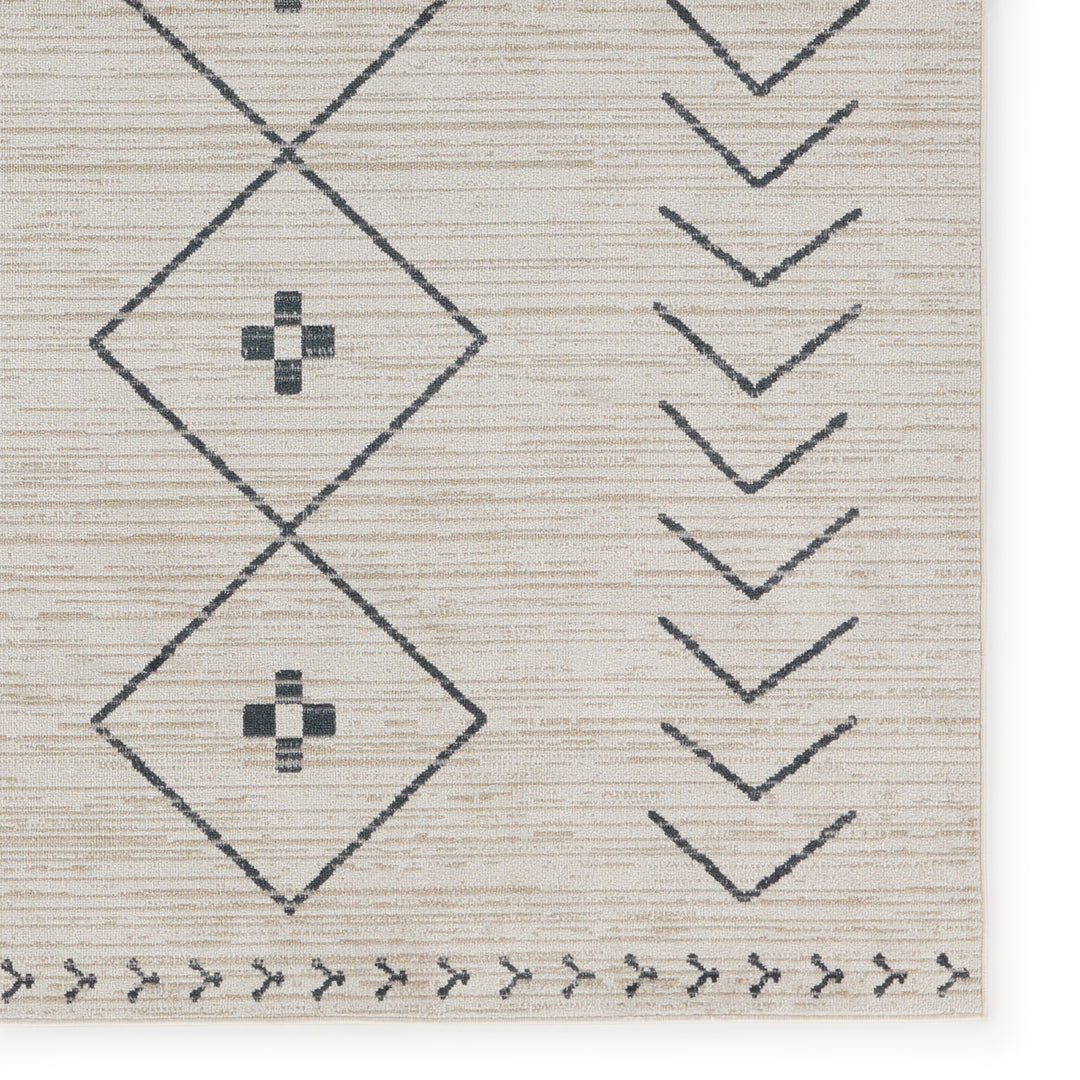 Vibe by Jaipur Living Taos Tribal Cream/ Dark Slate Area Rug (2'X3')