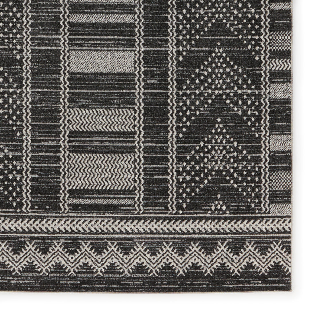 Vibe by Jaipur Living Mateo Tribal Black/ Light Gray Area Rug (9'X12')