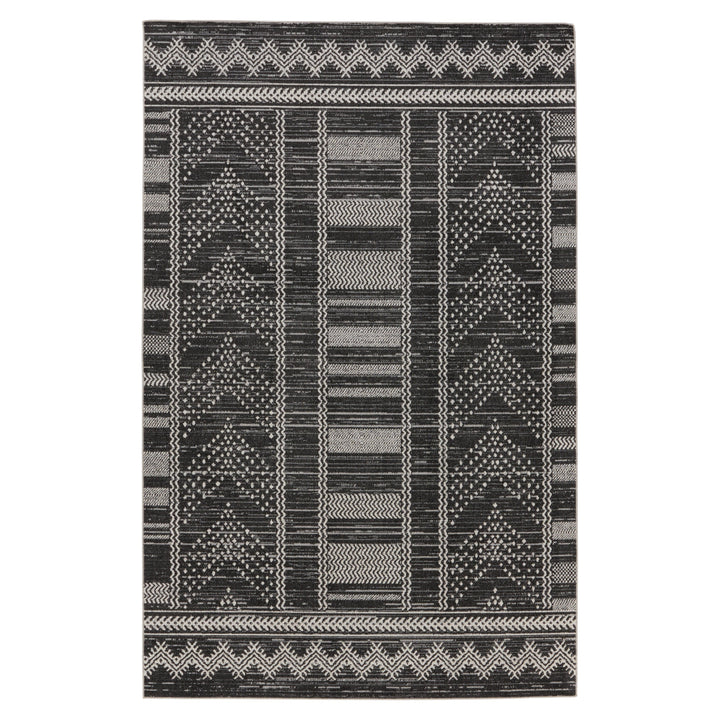 Vibe by Jaipur Living Mateo Tribal Black/ Light Gray Area Rug (5'3"X7')