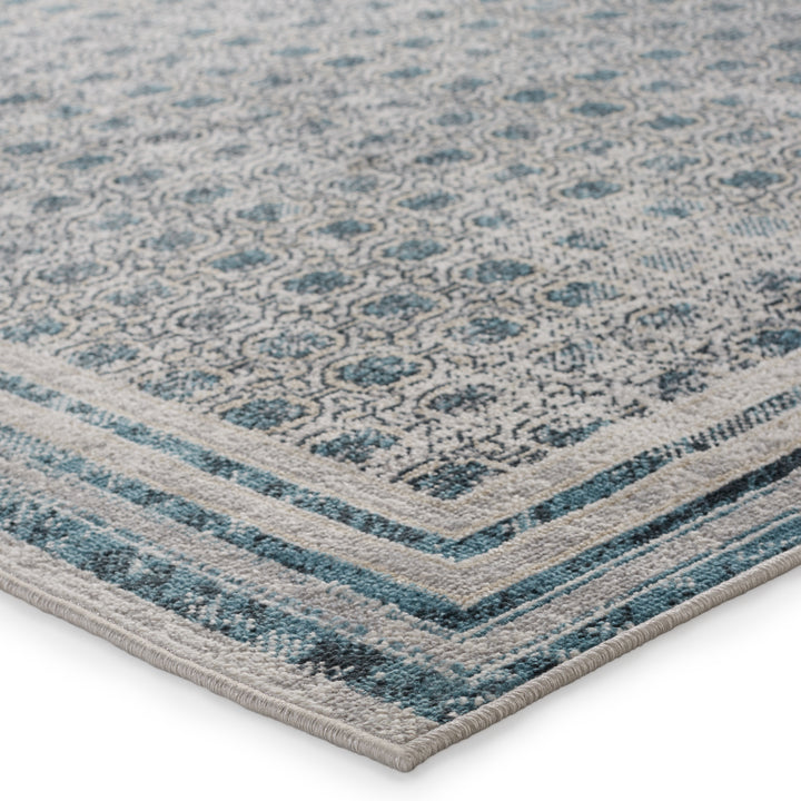 Vibe by Jaipur Living Allora Trellis Light Gray/ Blue Area Rug (7'10"X10')