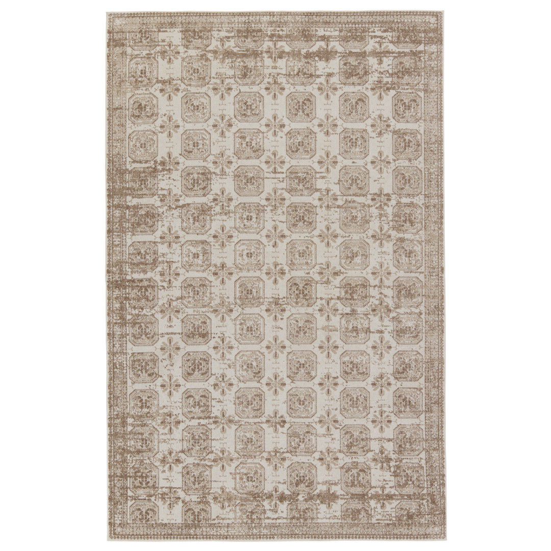 Vibe by Jaipur Living Milea Trellis Tan/ Cream Area Rug (9'X12')