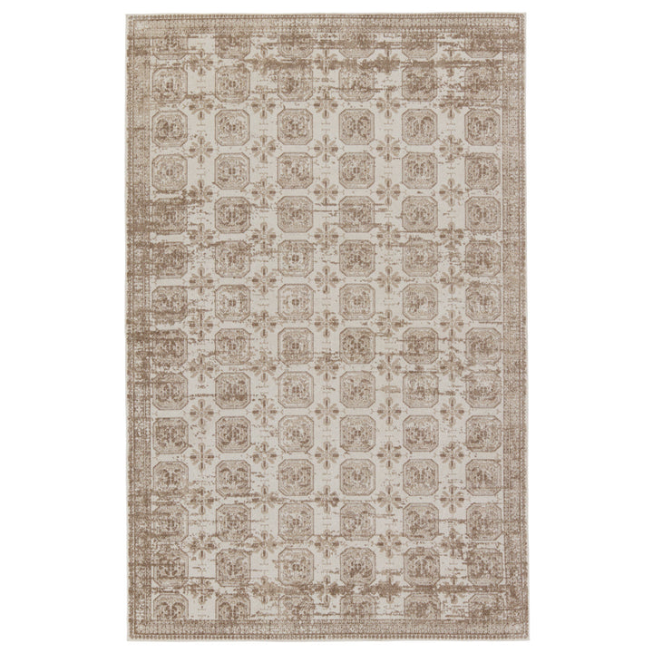 Vibe by Jaipur Living Milea Trellis Tan/ Cream Area Rug (9'X12')