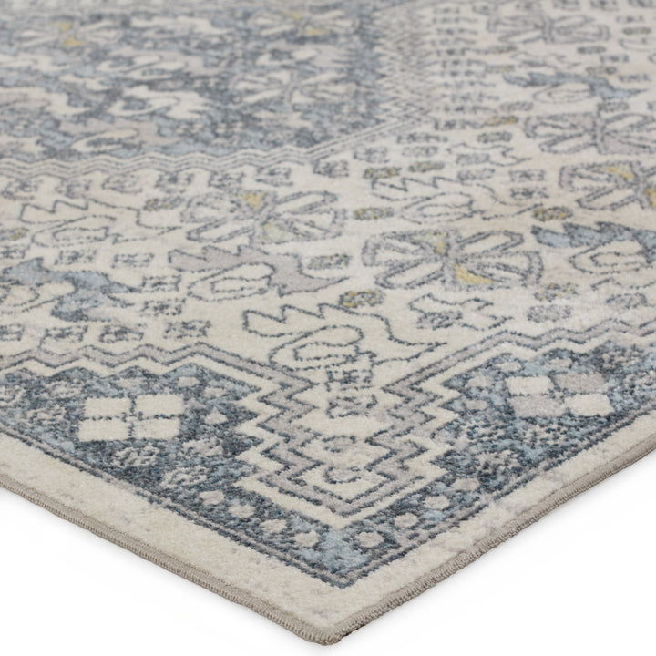 Vibe by Jaipur Living Yucca Medallion Cream/ Blue Area Rug (5'3"X7')