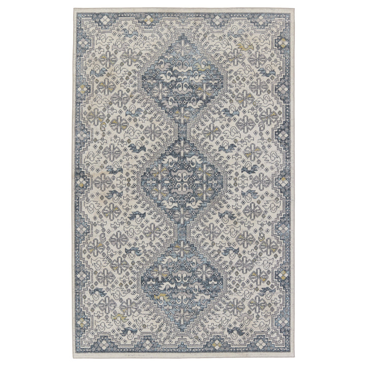 Vibe by Jaipur Living Yucca Medallion Cream/ Blue Runner Rug (2'8"X10')