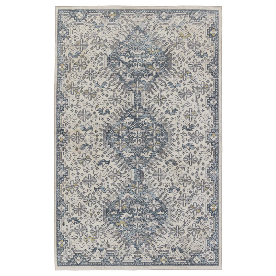 Vibe by Jaipur Living Yucca Medallion Cream/ Blue Area Rug (6'7"X9'6")