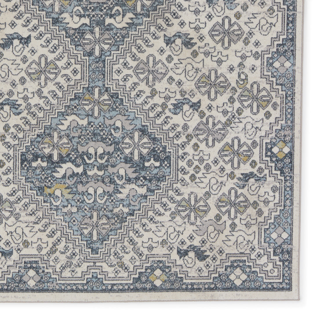 Vibe by Jaipur Living Yucca Medallion Cream/ Blue Runner Rug (2'X3')