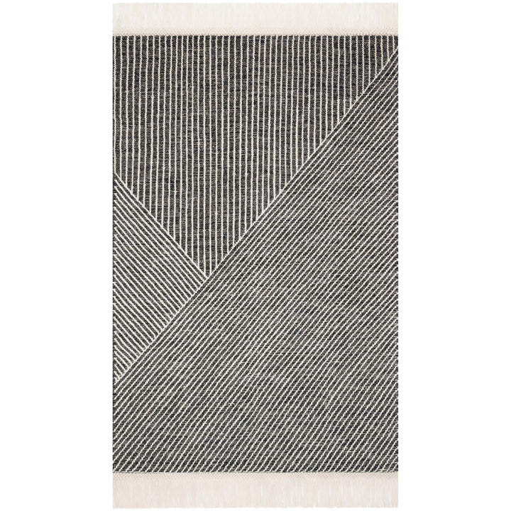 Magnolia Home By Joanna Gaines x Loloi Newton Charcoal / Ivory 3'-6" x 5'-6" Accent Rug