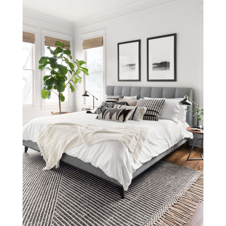 Magnolia Home By Joanna Gaines x Loloi Newton Charcoal / Ivory 7'-9" x 9'-9" Area Rug