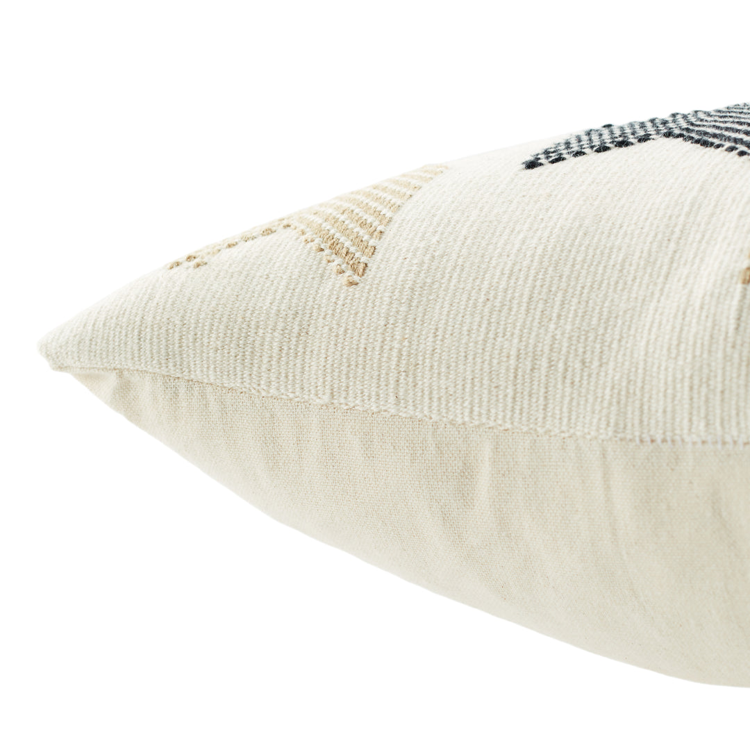 Jaipur Living Longkhum Tribal Cream/ Black Down Pillow (18" Square)