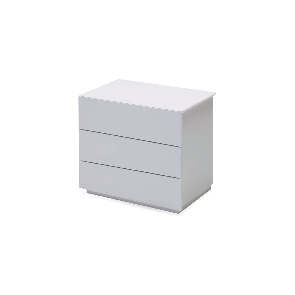 Nightstands Vex Night Table 3-Drawer White Matte