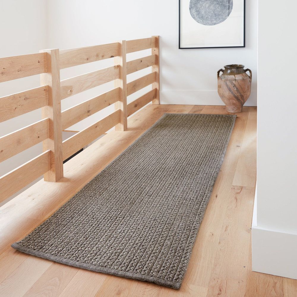 Malik Solid Gray Runner Rug (3'X12')