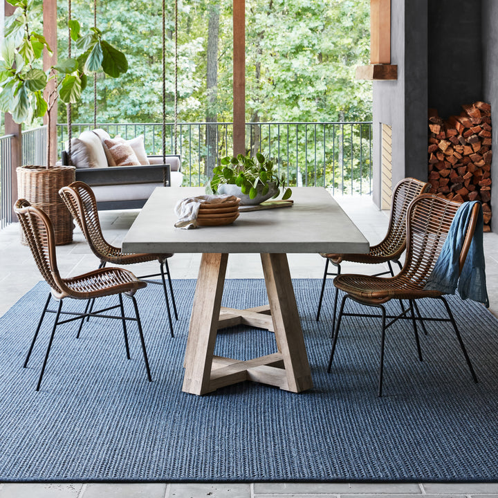 Jaipur Living Iver Indoor/ Outdoor Solid Blue/ Gray Area Rug (8'10"X11'9")