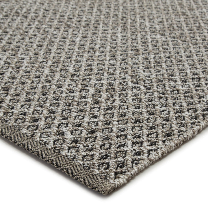 Jaipur Living Foster Indoor/ Outdoor Trellis Gray/ White Runner Rug (3'X12')