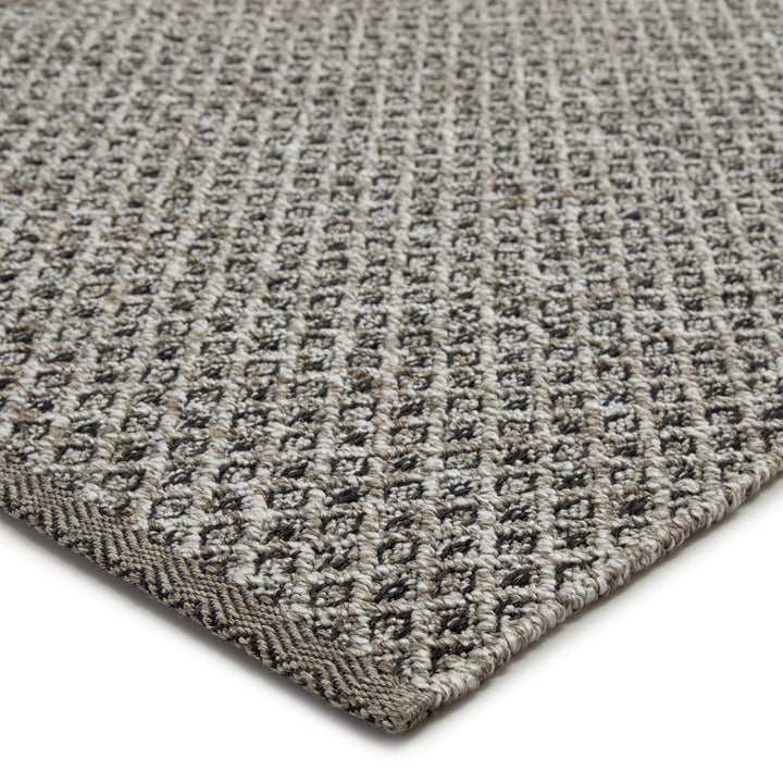 Jaipur Living Foster Indoor/ Outdoor Trellis Gray/ White Runner Rug (2'6"X8')