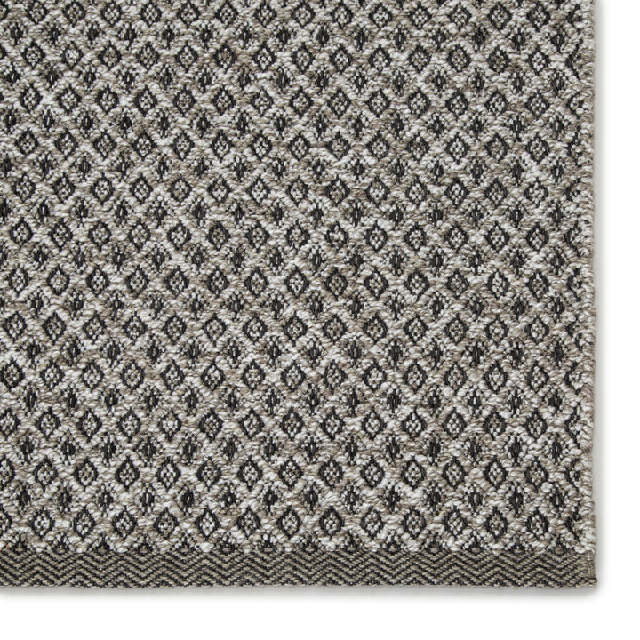 Jaipur Living Foster Indoor/ Outdoor Trellis Gray/ White Runner Rug (2'6"X8')