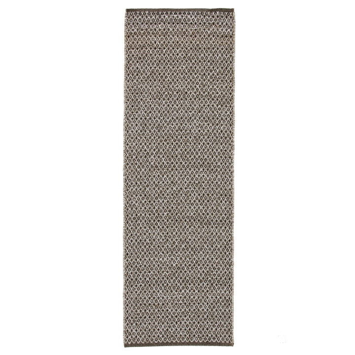 Jaipur Living Foster Indoor/ Outdoor Trellis Gray/ White Runner Rug (2'6"X8')