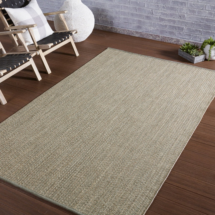 Jaipur Living Sven Indoor/ Outdoor Solid Taupe/ Cream Area Rug (7'6"X9'6")